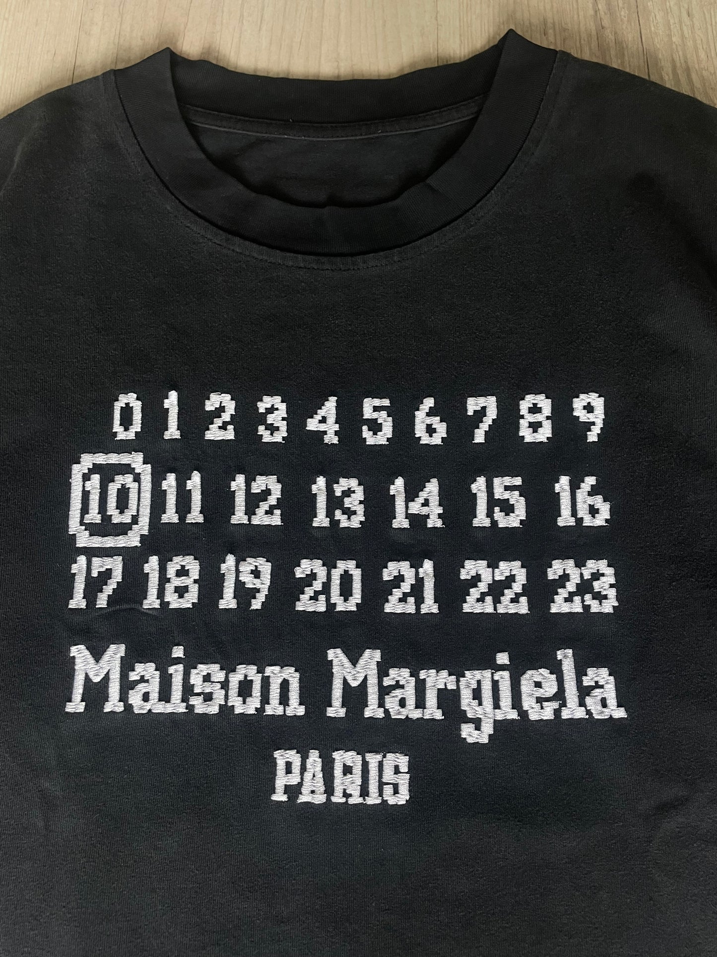 Maison Margiela Embroidered  Numbers T-shirts