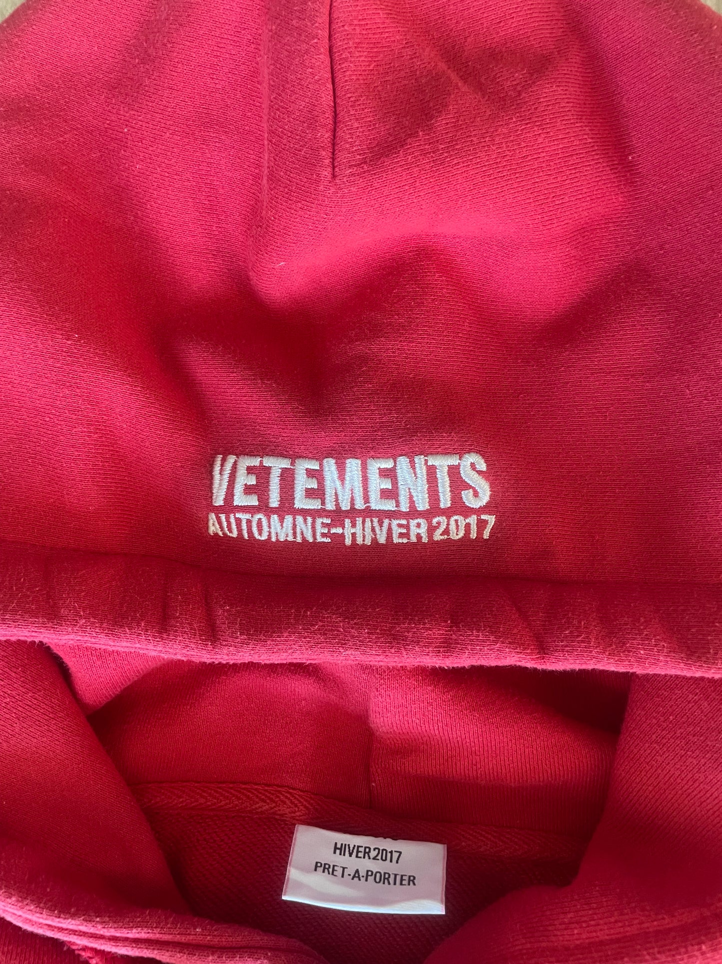Vetements A/W17 Seoul Red Hoodie
