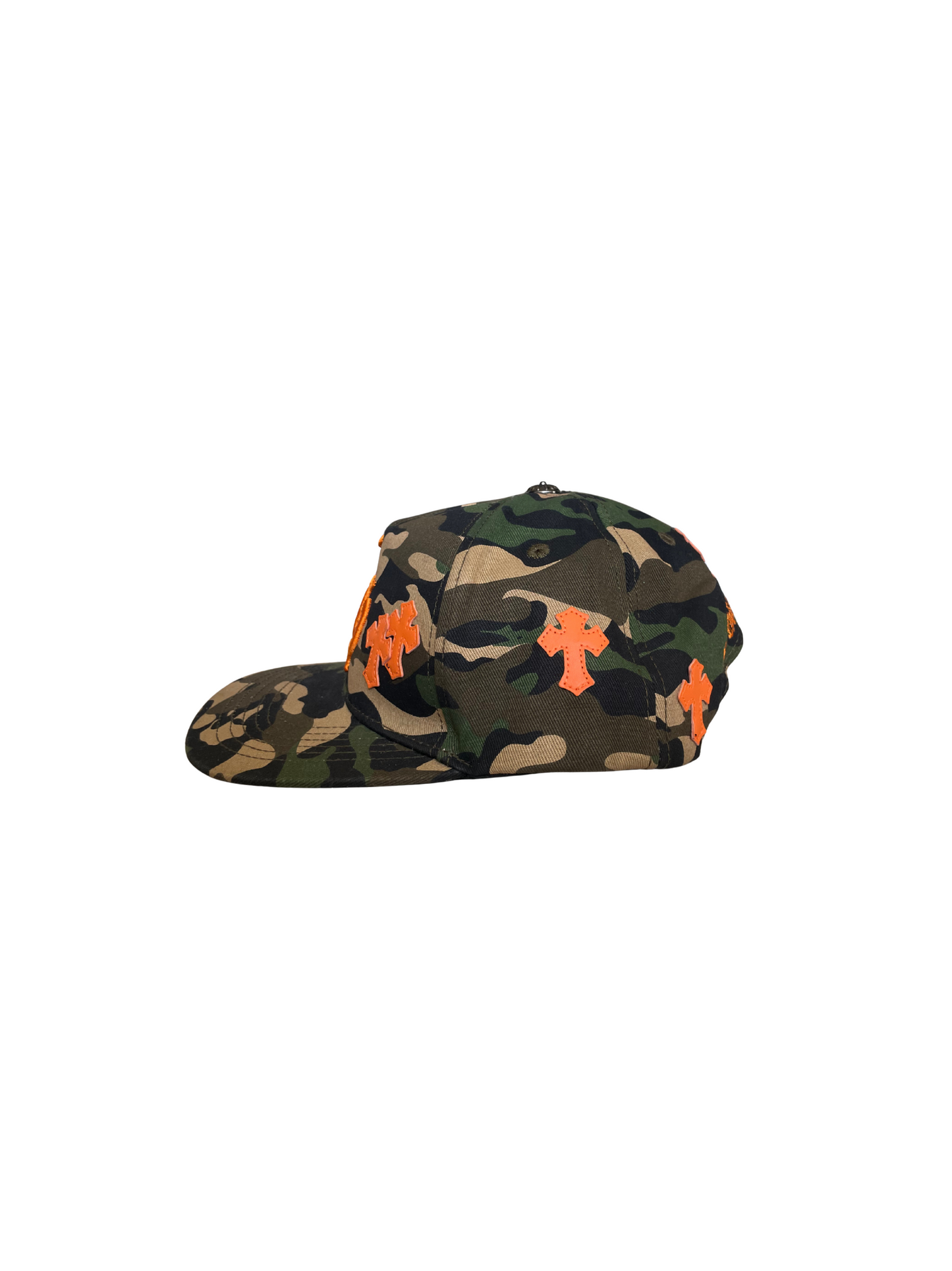 Chrome Hearts Camo and Orange Crosses Cap