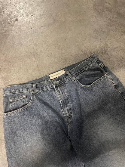 Bluegrass Stonewash Black Relaxed Bootcut Jeans