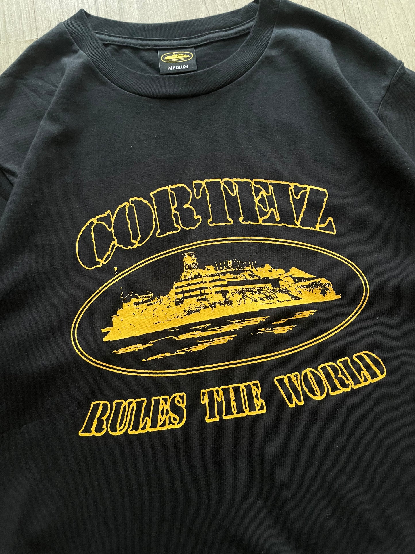 Corteiz OG Alcatraz Island Yellow T-shirt