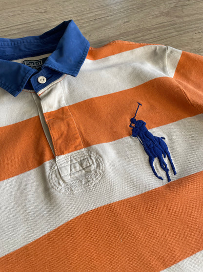Polo Ralph Lauren Vintage Striped Orange & White Golfer