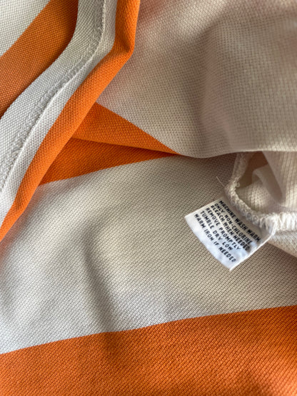 Polo Ralph Lauren Vintage Striped Orange & White Golfer