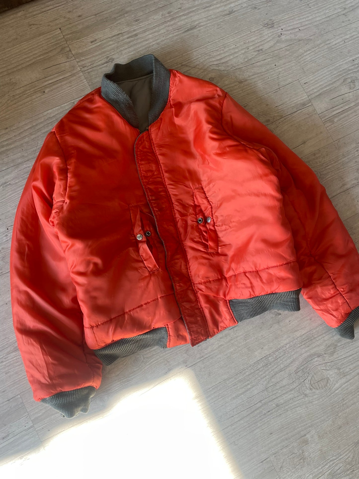Olive Reversible Bomber Jacket
