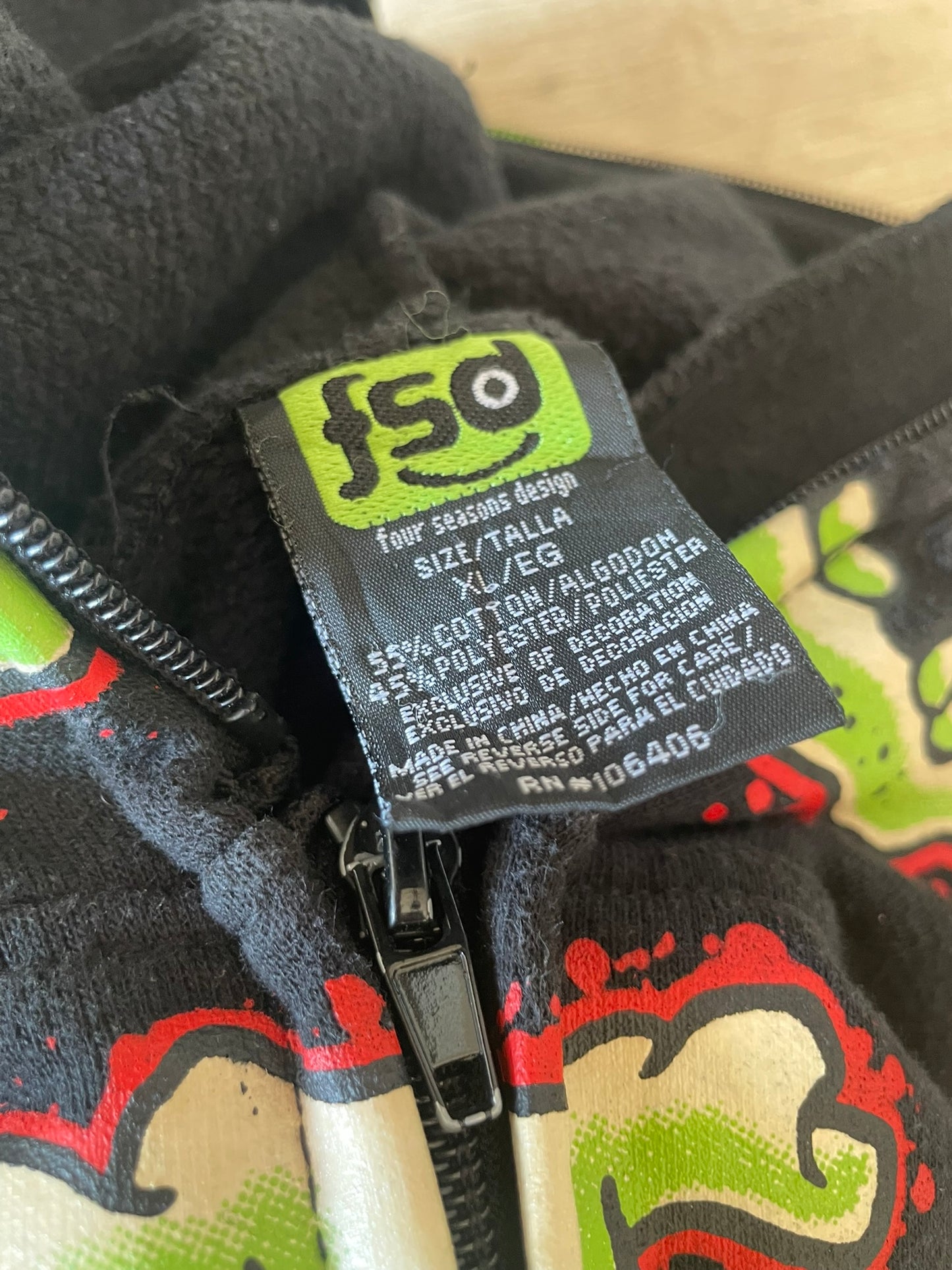 Skeleton Full Zip Hoodie