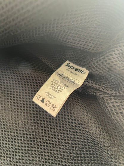 Supreme Black Striped Logo Windbreaker SS17