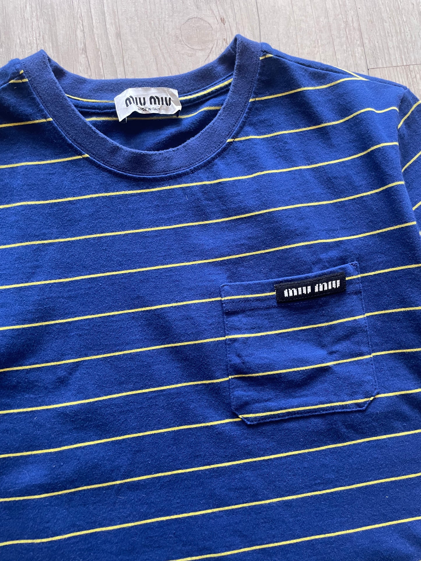 Miu Miu Striped Jersey T-shirt