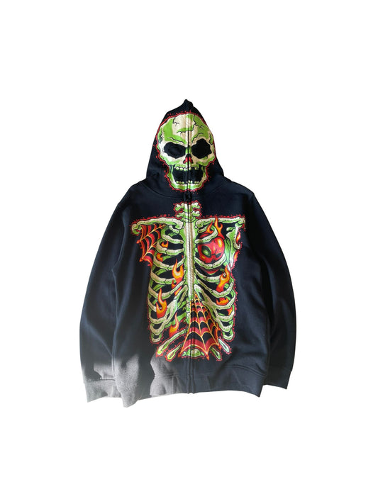 Skeleton Full Zip Hoodie